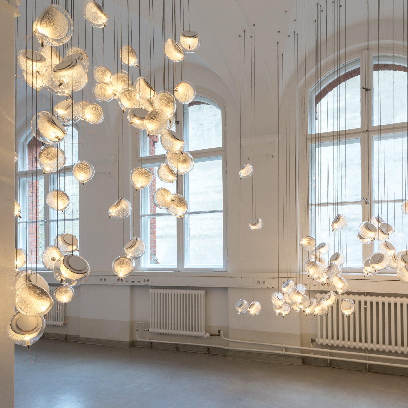 Сітчастий скляний підвісний світильник