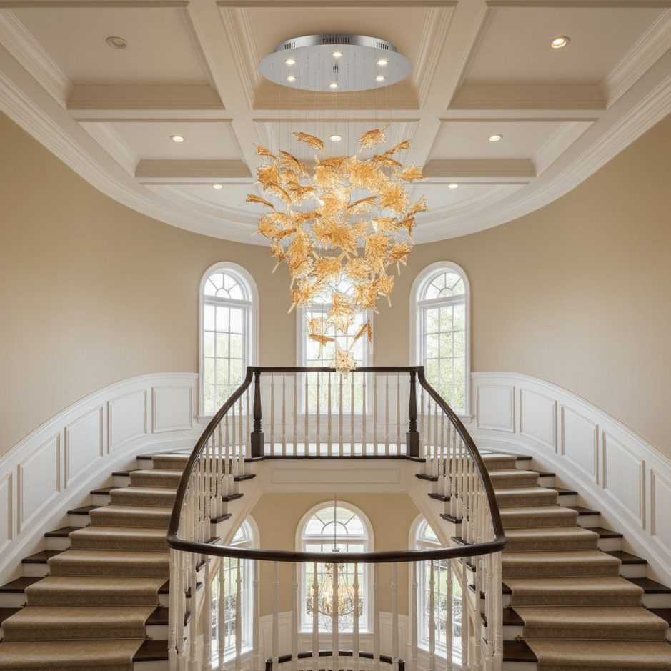 Multicolor Crystal Maple Leaf Chandelier