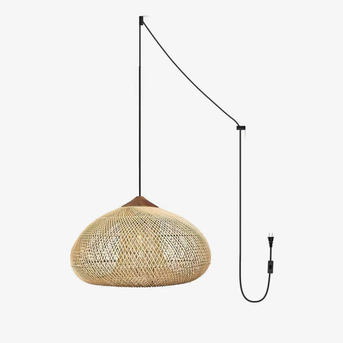Braided Rattan Swag Pendant Lamp - DEPRIMO