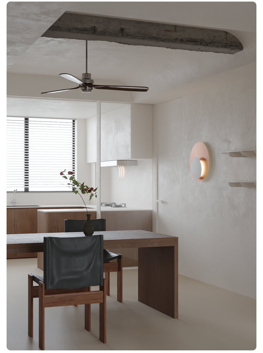 Абстрактне кругле бра у формі півмісяця