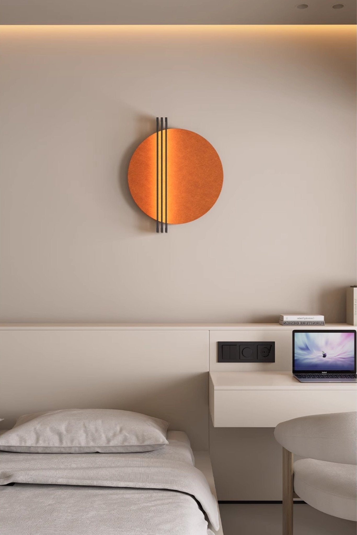 Abstract Sunrise Felt Wall Sconce