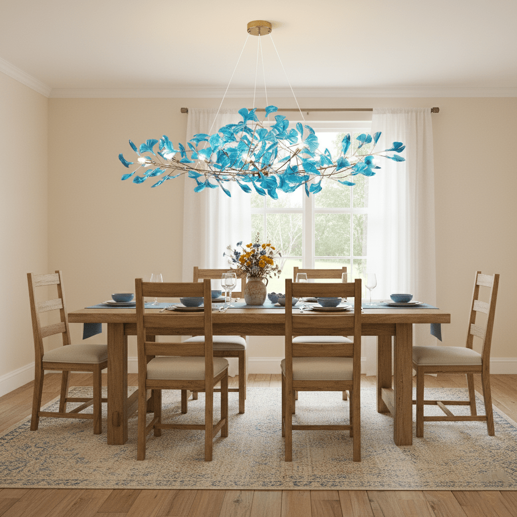 Acrylic Ginkgo Leaf Chandelier