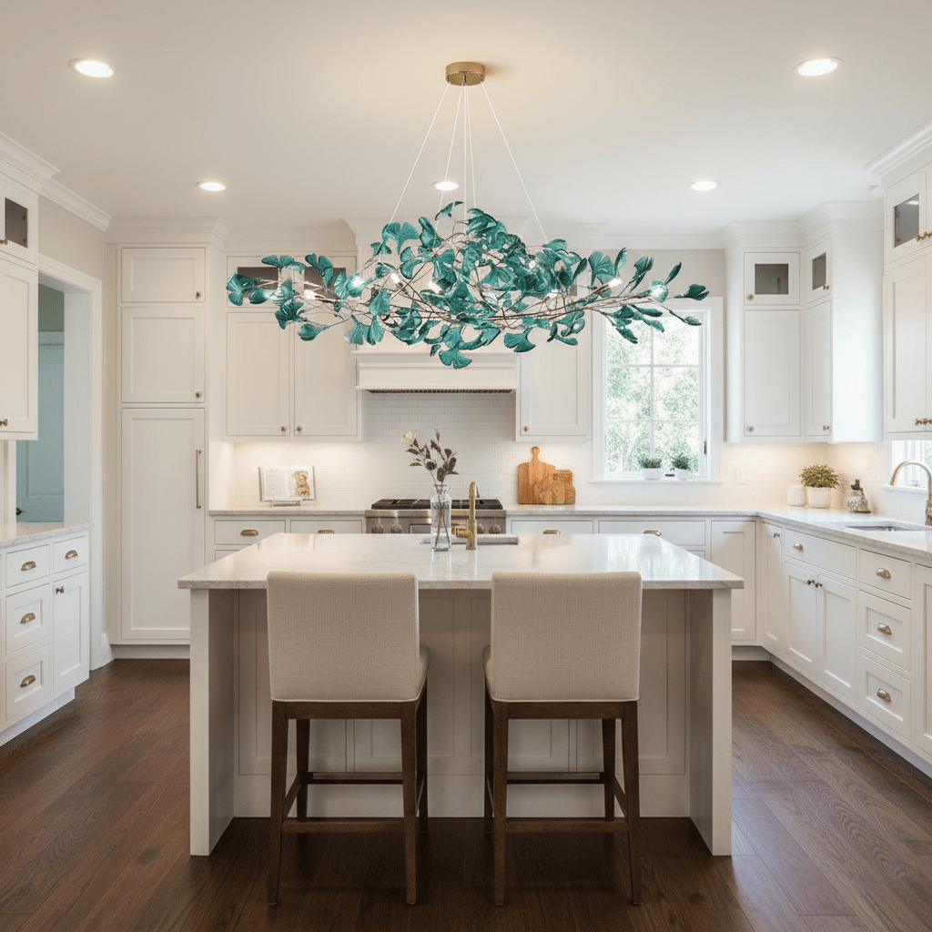 Acrylic Ginkgo Leaf Chandelier