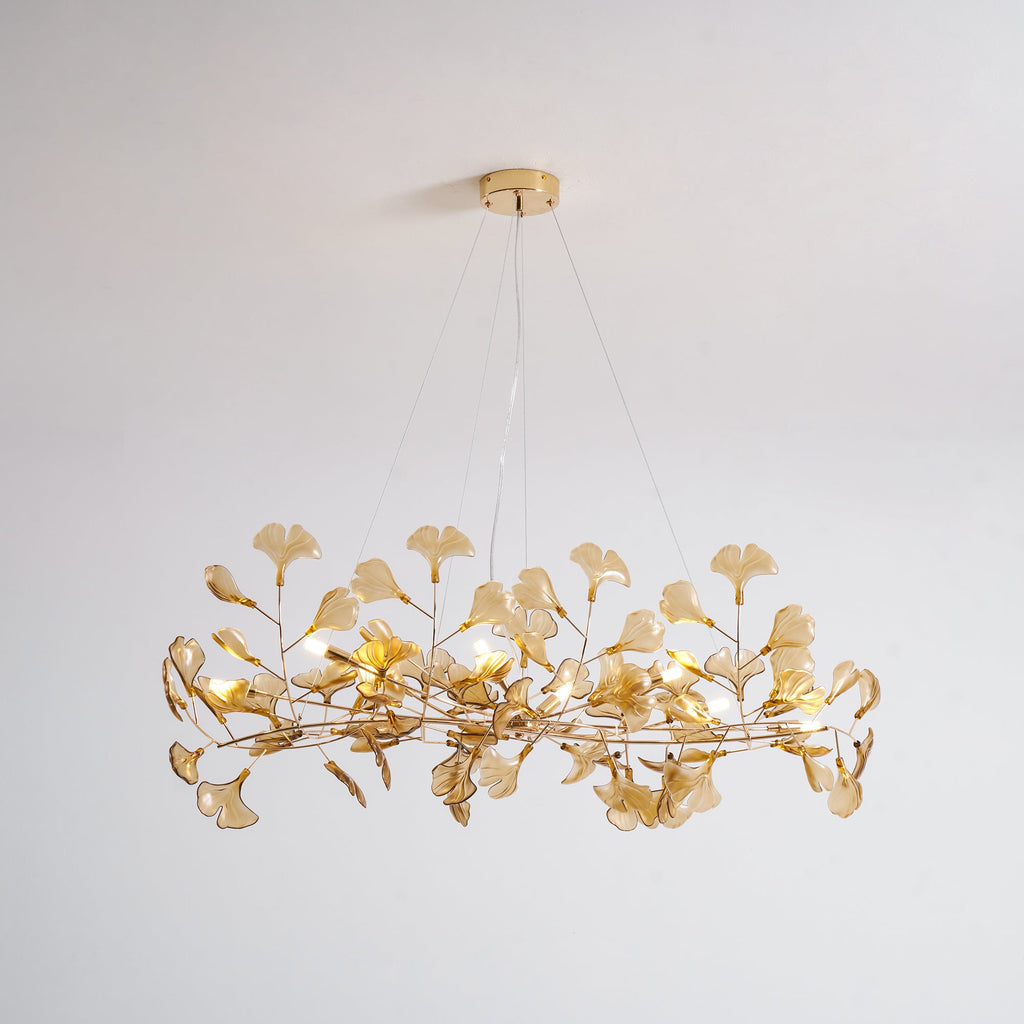 Acrylic Ginkgo Leaf Chandelier