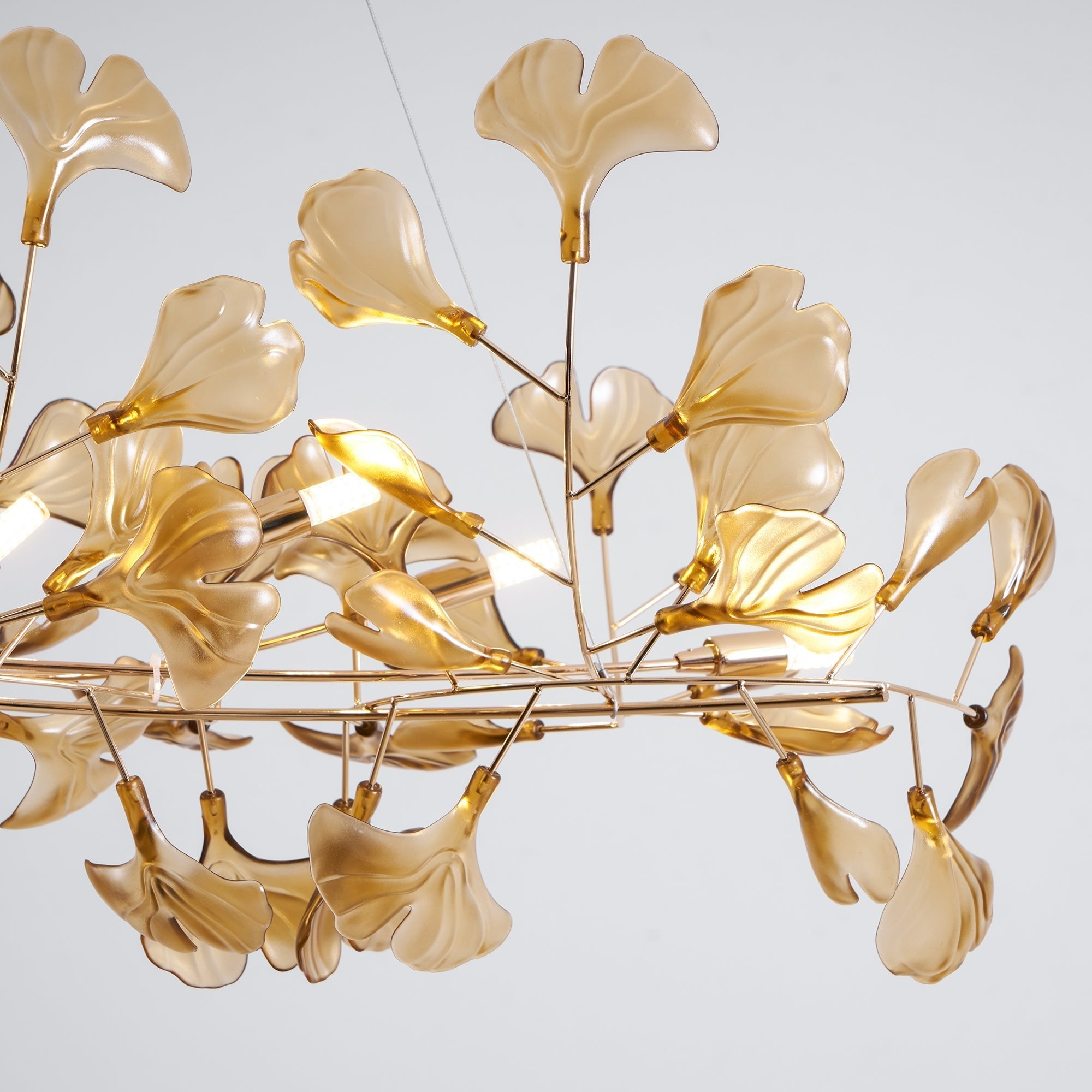 Acrylic Ginkgo Leaf Chandelier