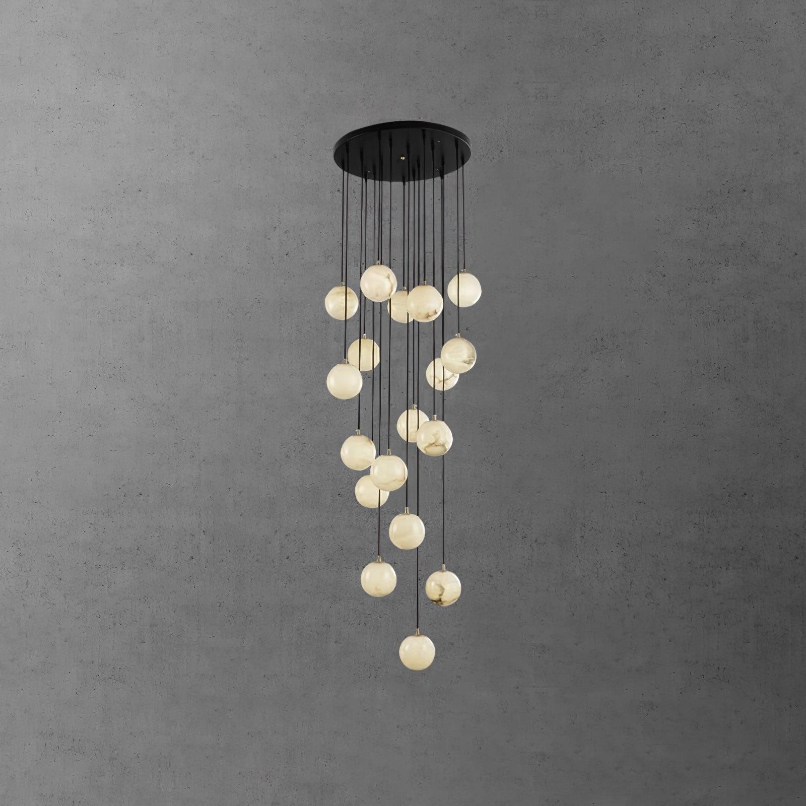 Alabaster Balls Cluster Chandelier - DEPRIMO