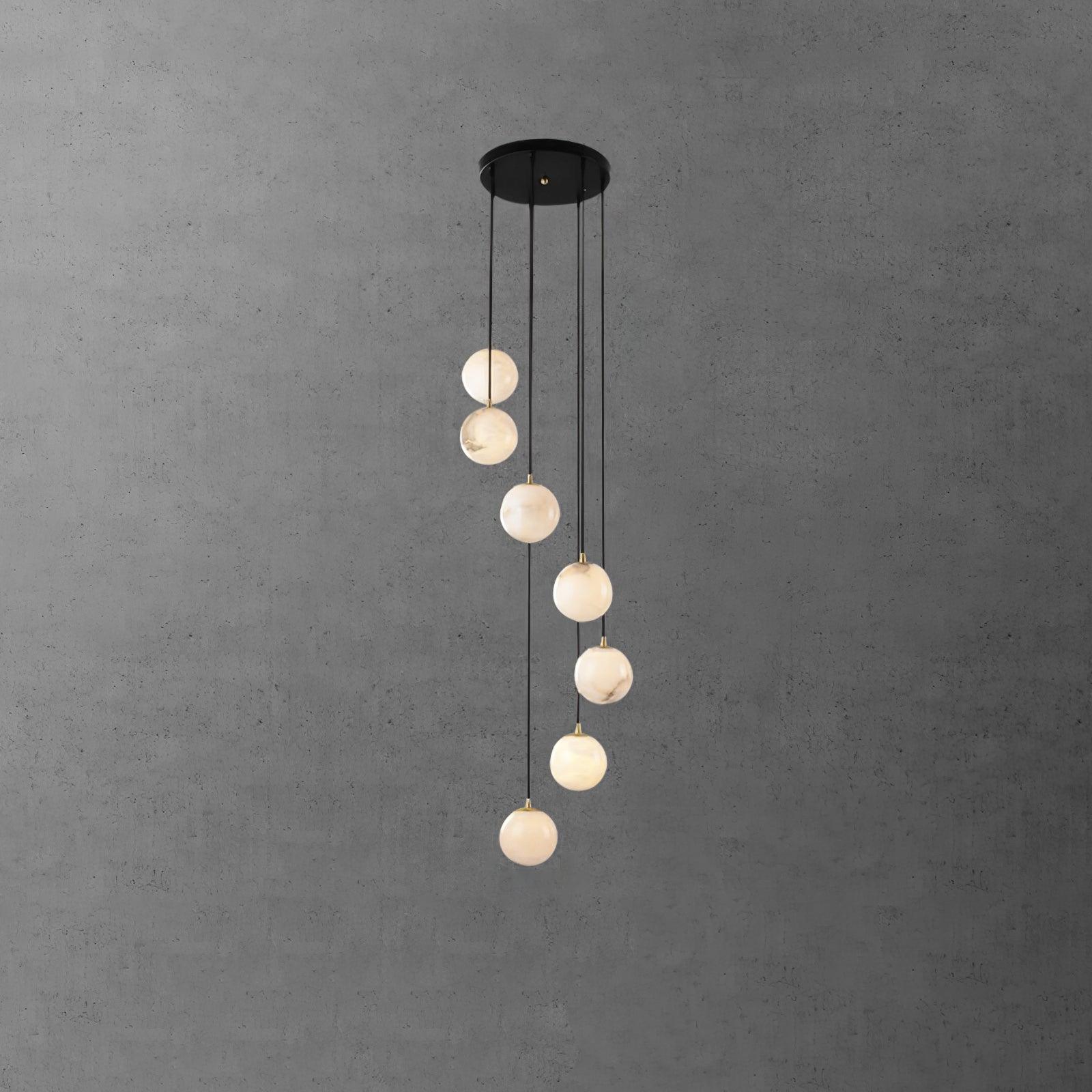 Alabaster Balls Cluster Chandelier - DEPRIMO