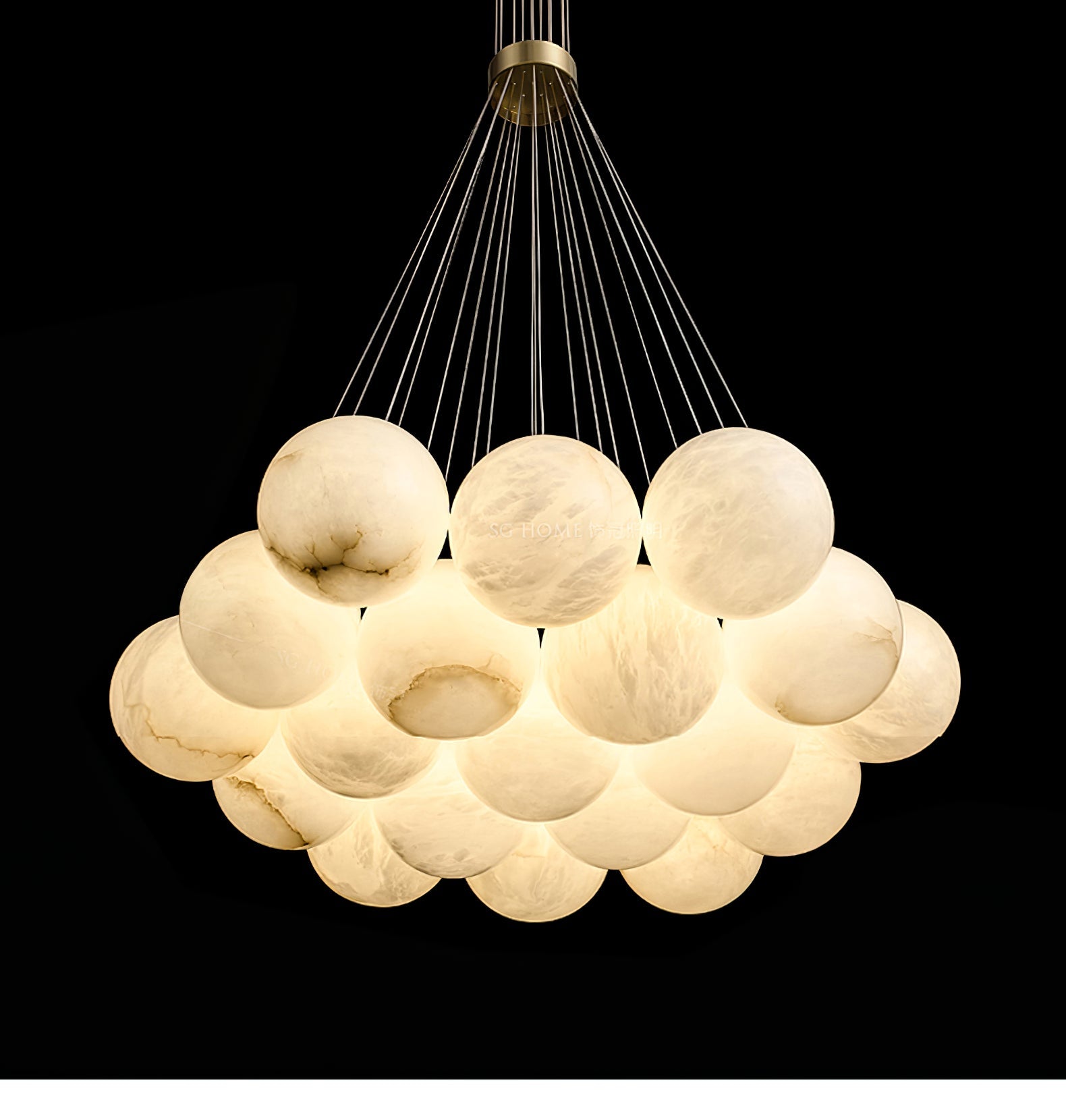 Alabaster Balls Chandelier - DEPRIMO