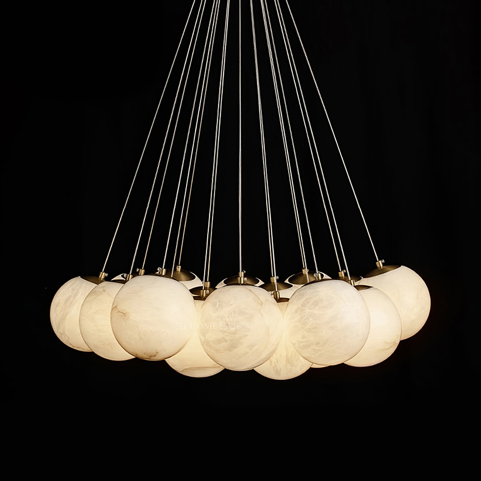 Alabaster Balls Chandelier - DEPRIMO