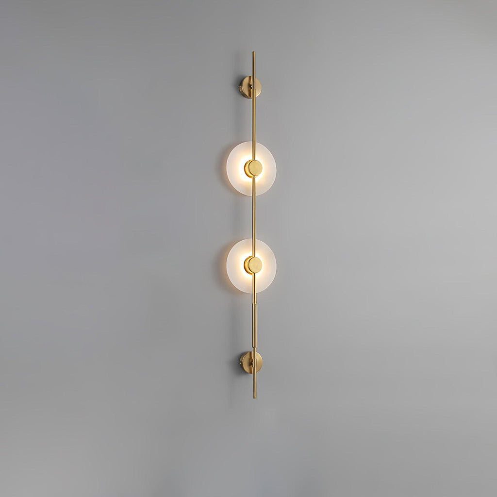 Alabaster Orb Vertical Wall Sconce - DEPRIMO