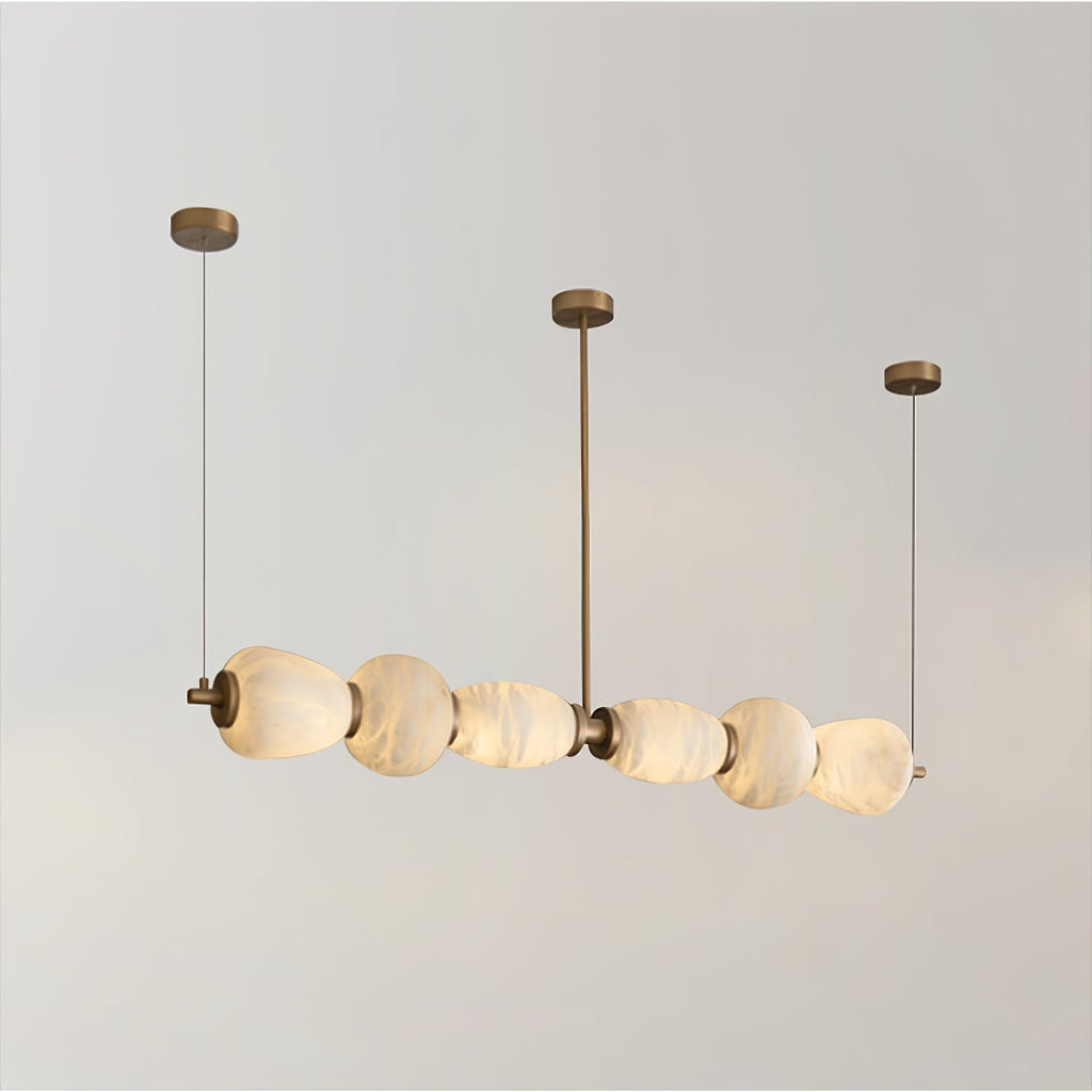 Alabaster Pebble Linear Chandelier - DEPRIMO