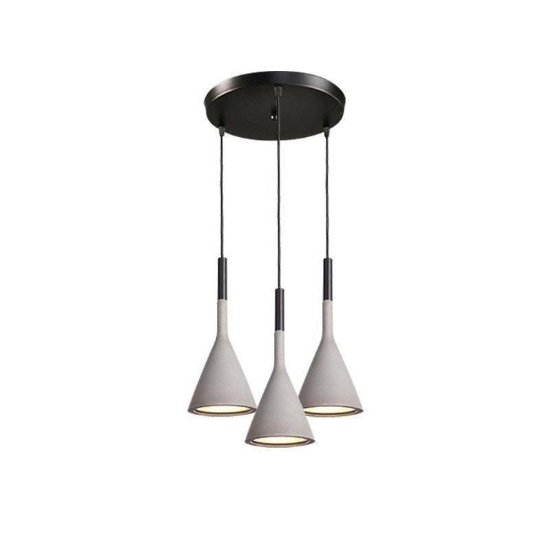 Conical Concrete Pendant Light - DEPRIMO