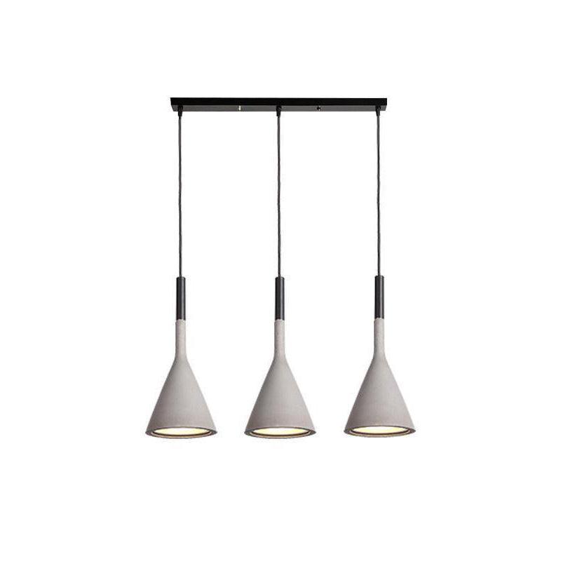 Conical Concrete Pendant Light - DEPRIMO