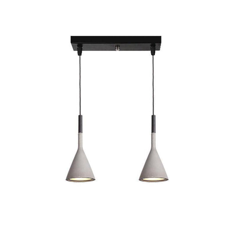 Conical Concrete Pendant Light - DEPRIMO