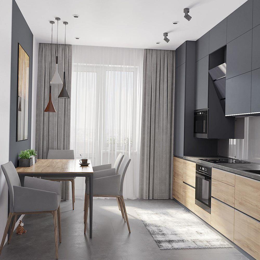 Конический бетонный подвесной светильник