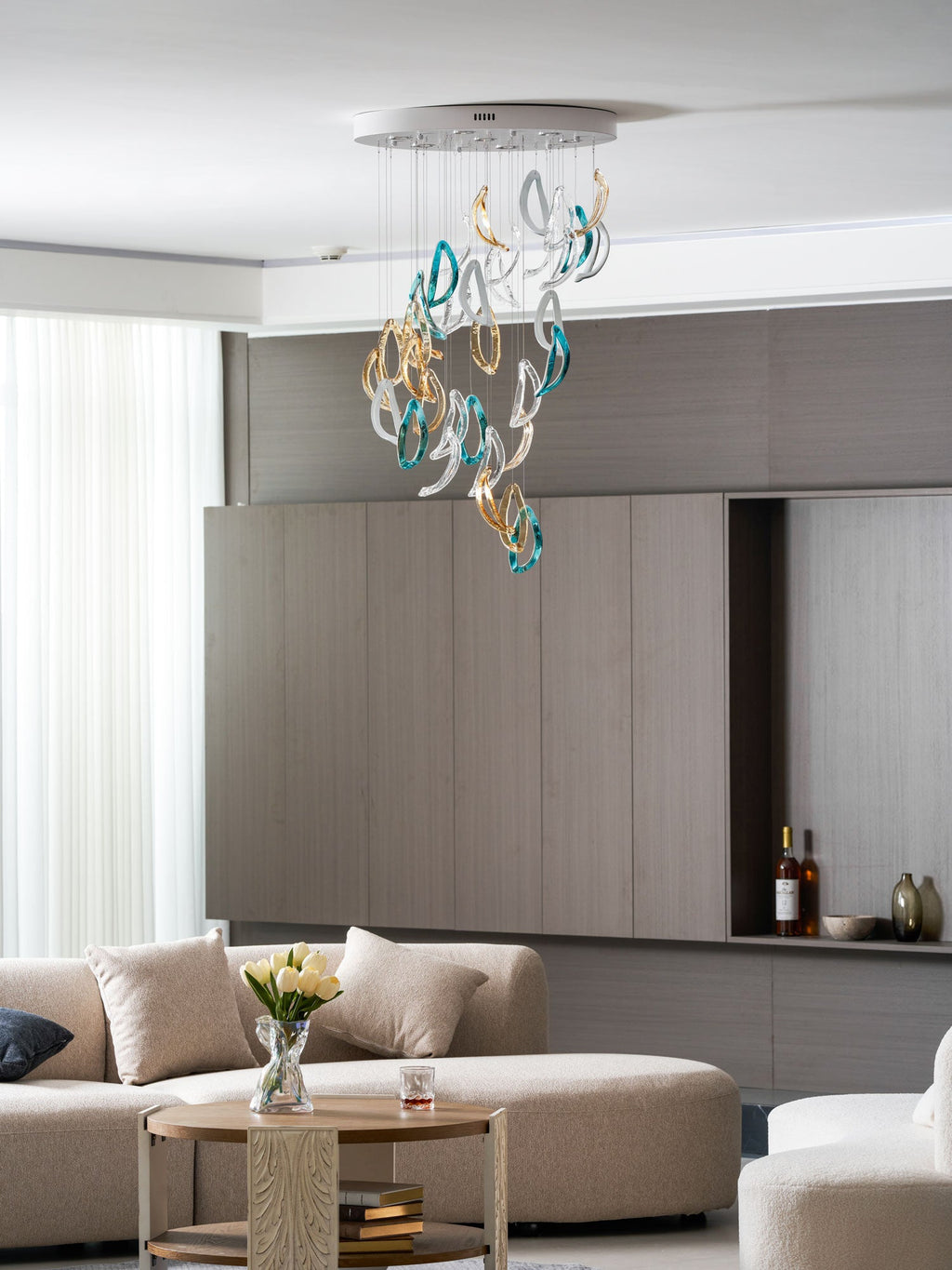 Подвесная люстра Aqua Ripple Glass Art на заказ