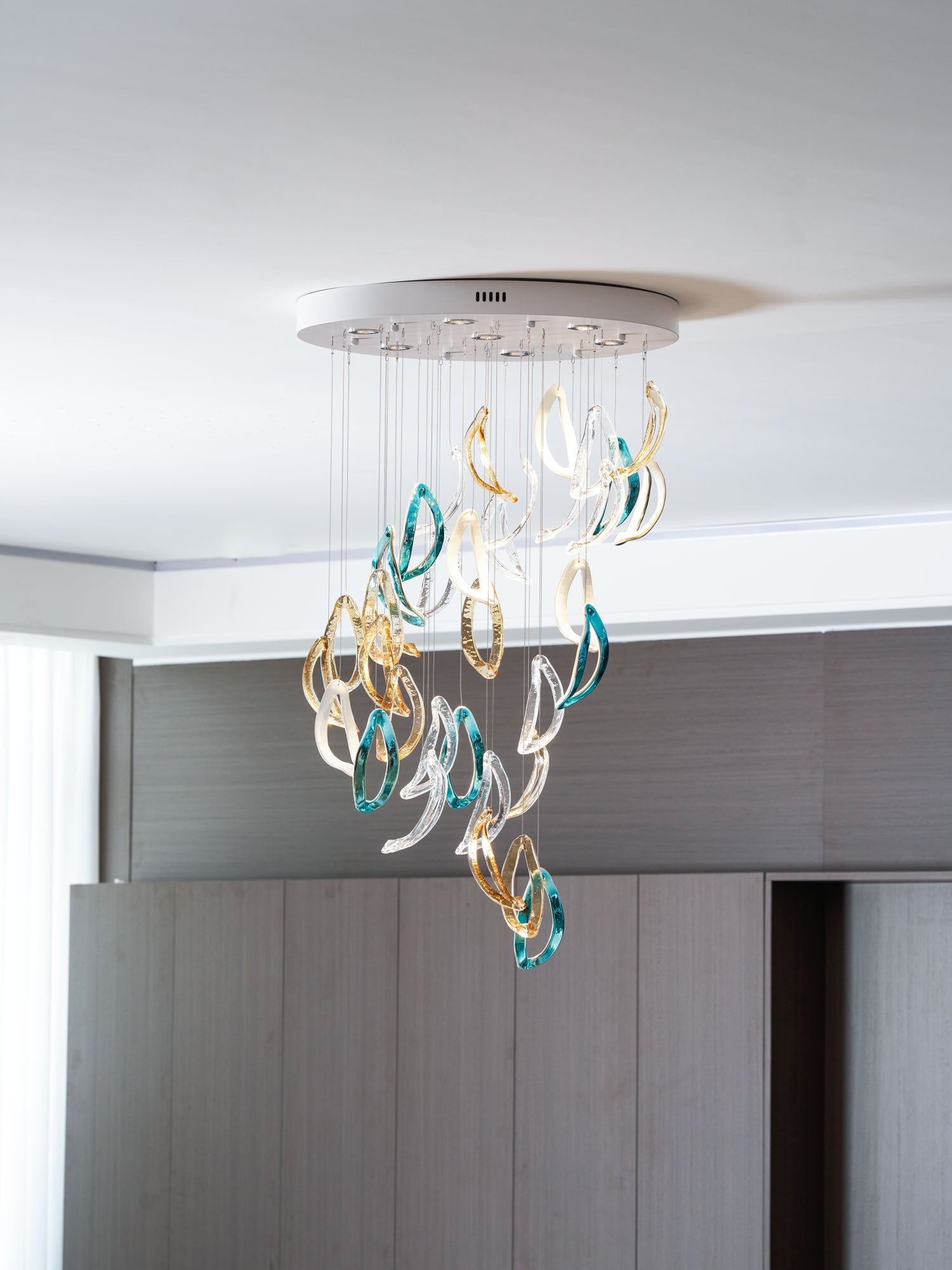 Подвесная люстра Aqua Ripple Glass Art на заказ