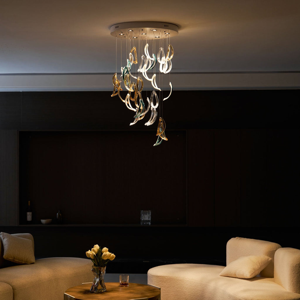 Подвесная люстра Aqua Ripple Glass Art на заказ