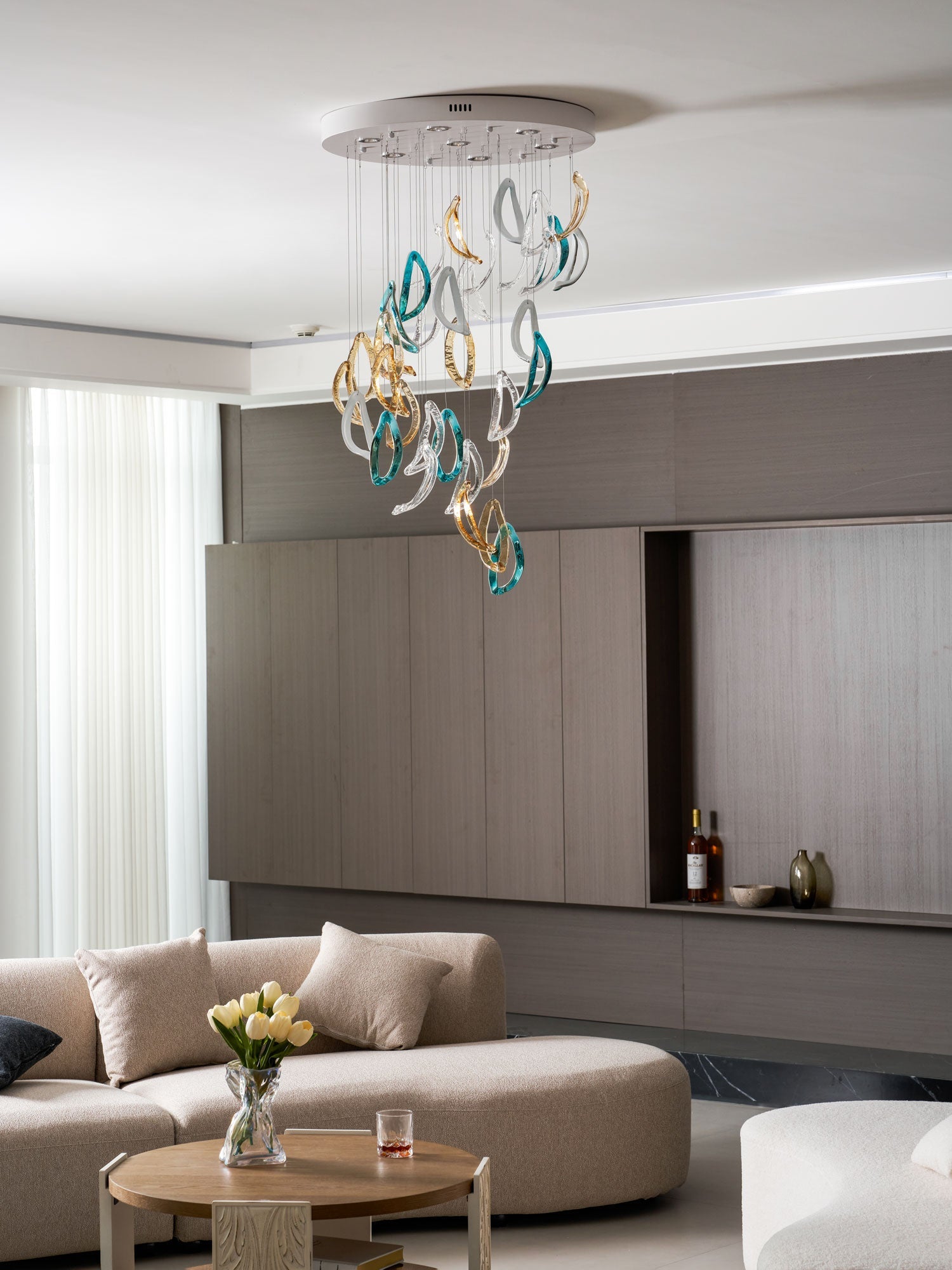 Подвесная люстра Aqua Ripple Glass Art на заказ