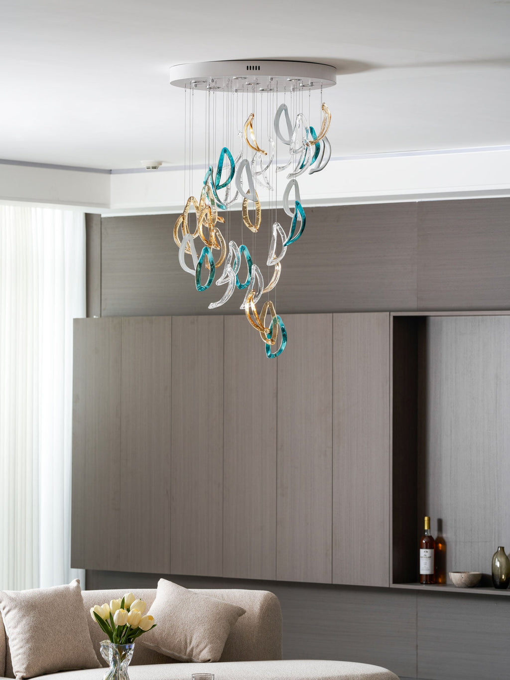 Подвесная люстра Aqua Ripple Glass Art на заказ