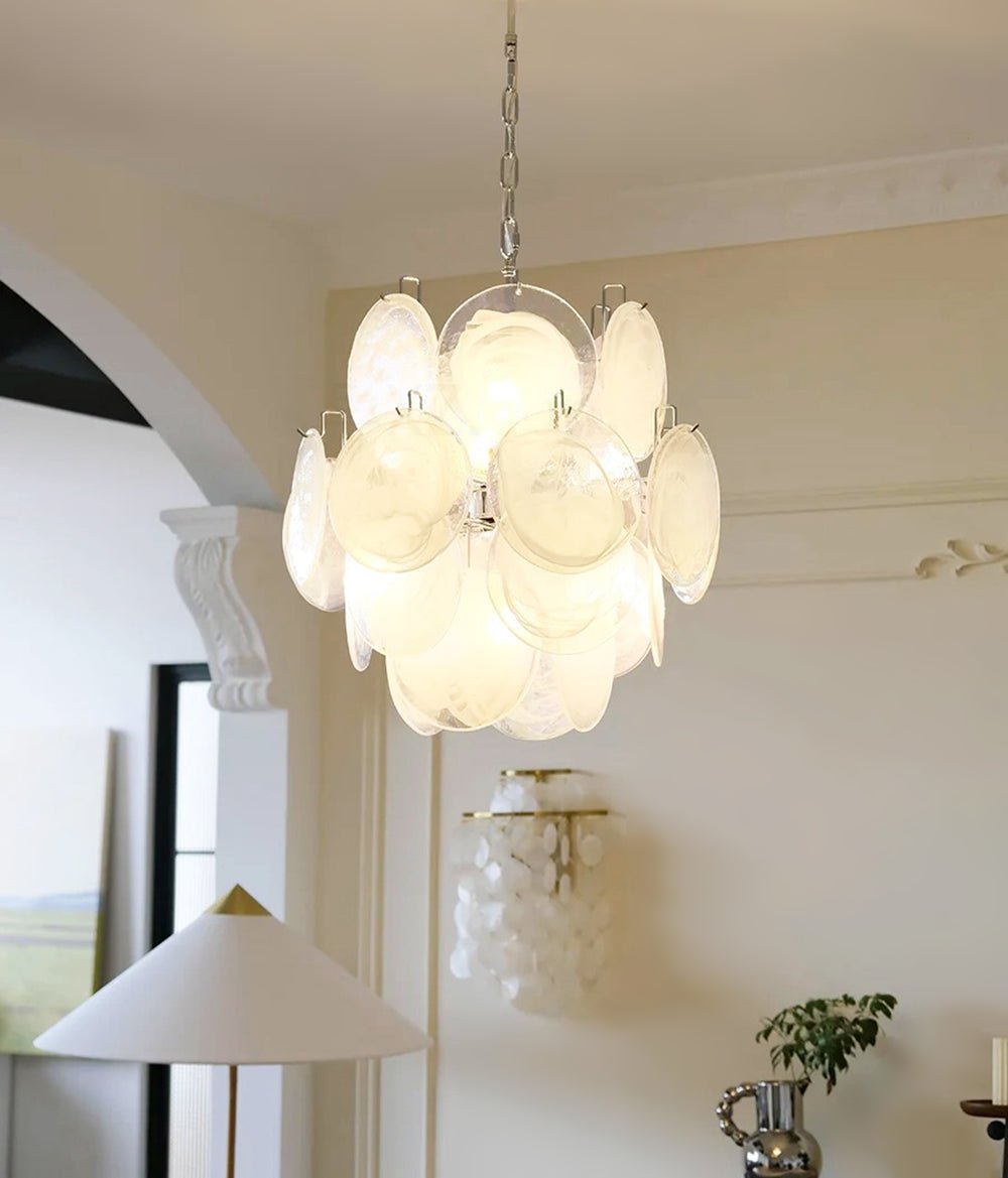 Люстра скляна Murano Aqua White