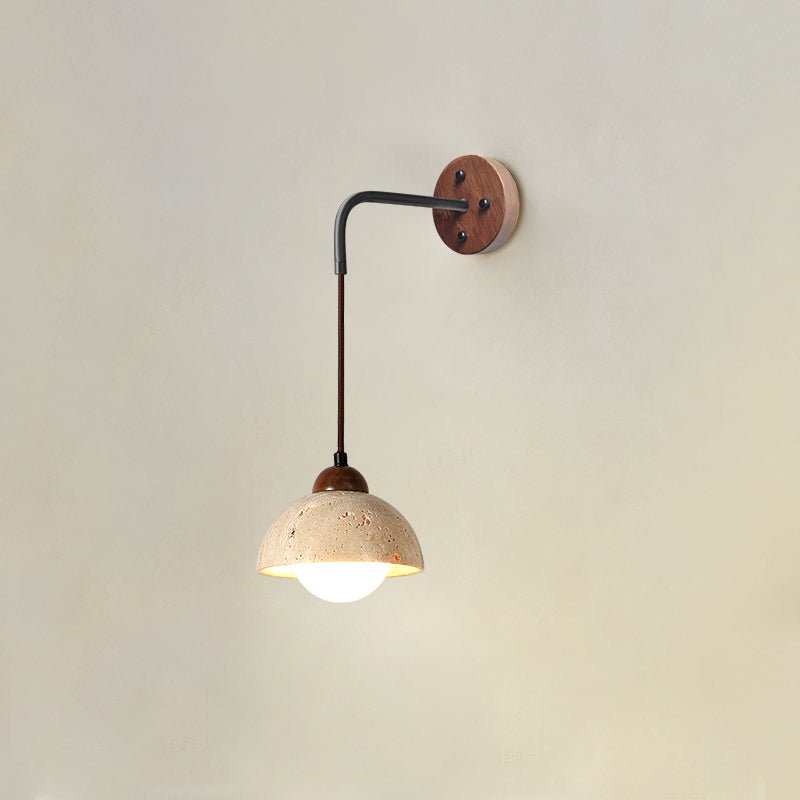 Arched Travertine Wall Light - DEPRIMO