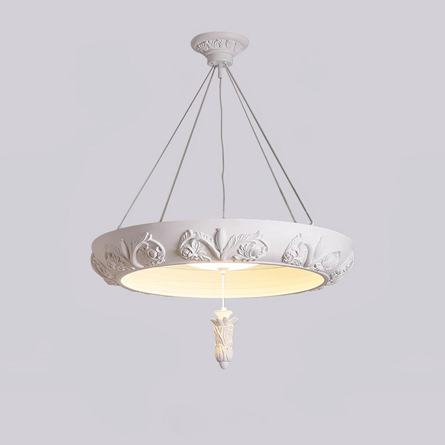 Artistic Carved Plaster Chandelier - Vakkerlight
