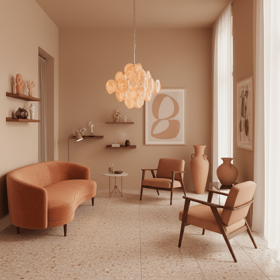 Люстра з муранського скла Aurelia Apricot