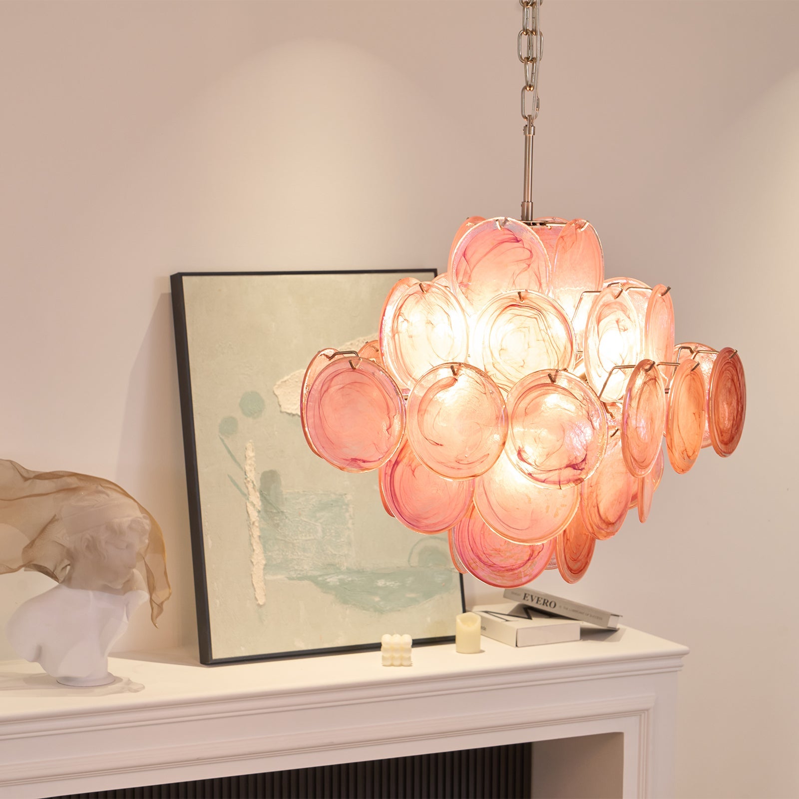 Люстра Aurelia Pink з муранського скла