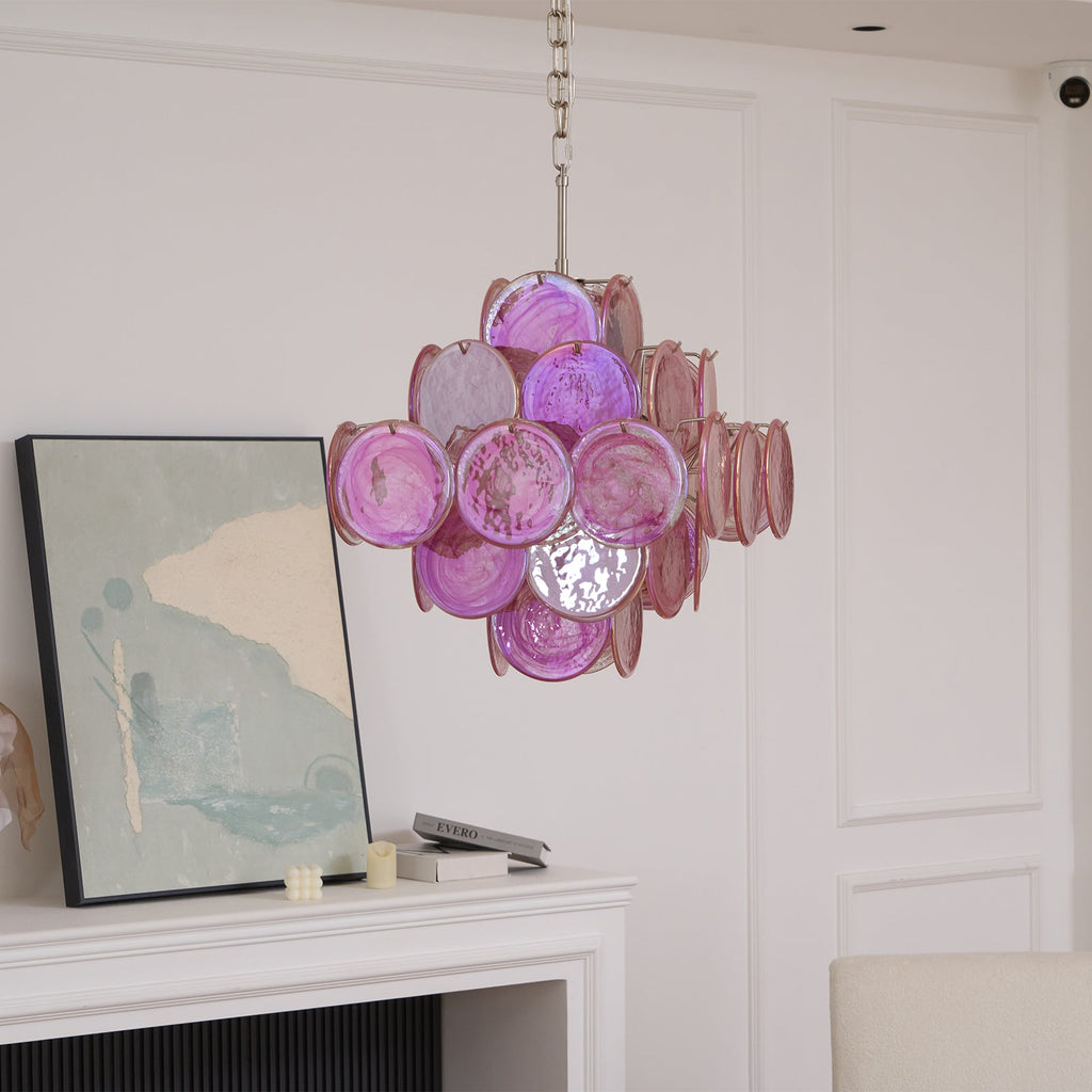 Люстра Aurelia Pink з муранського скла
