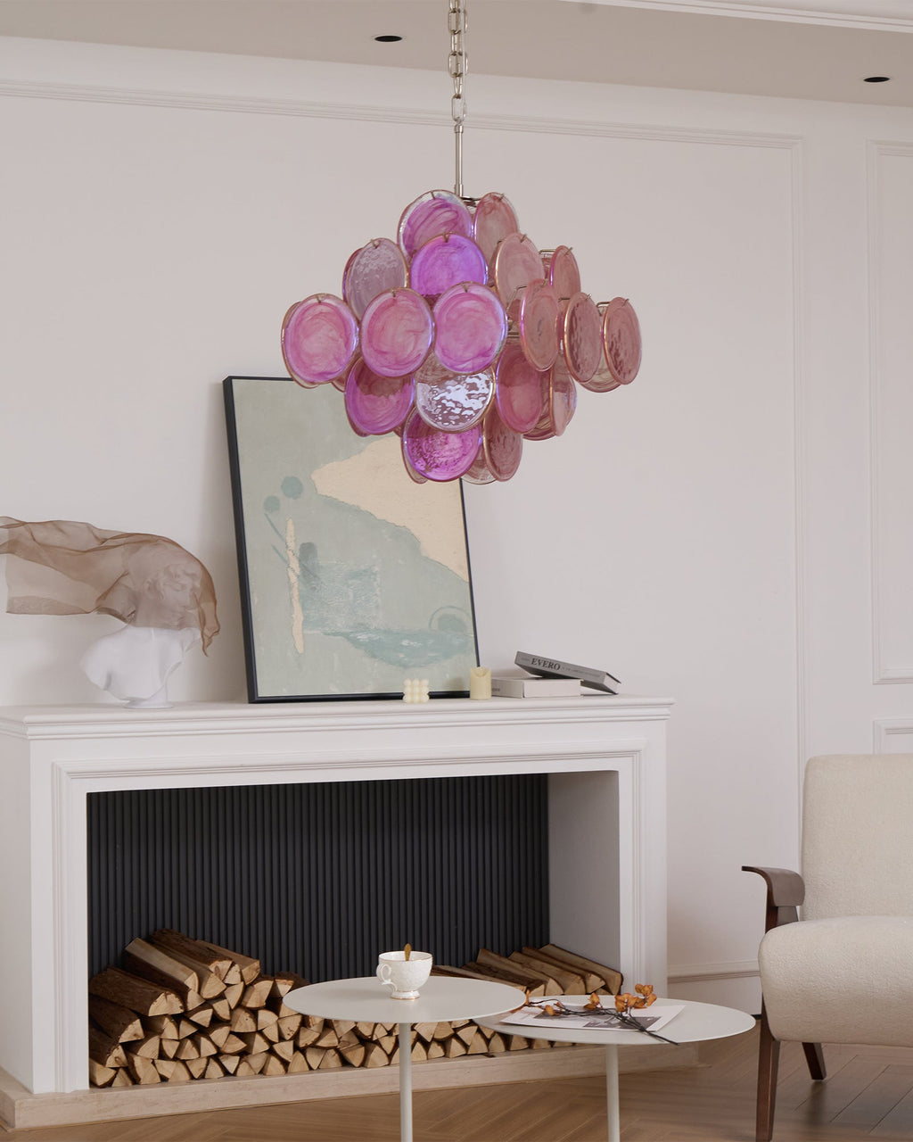 Люстра Aurelia Pink з муранського скла
