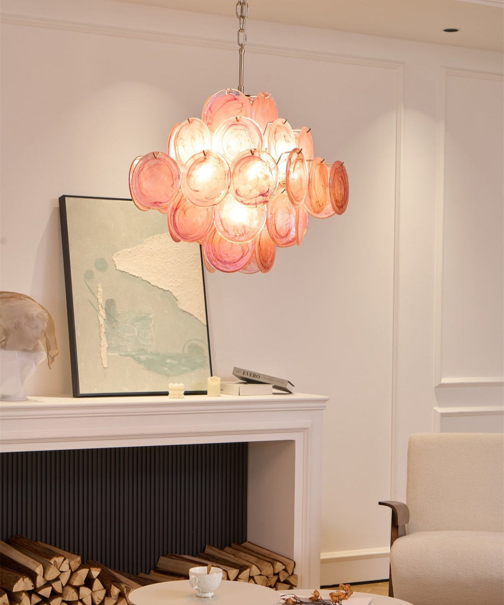 Люстра Aurelia Pink з муранського скла