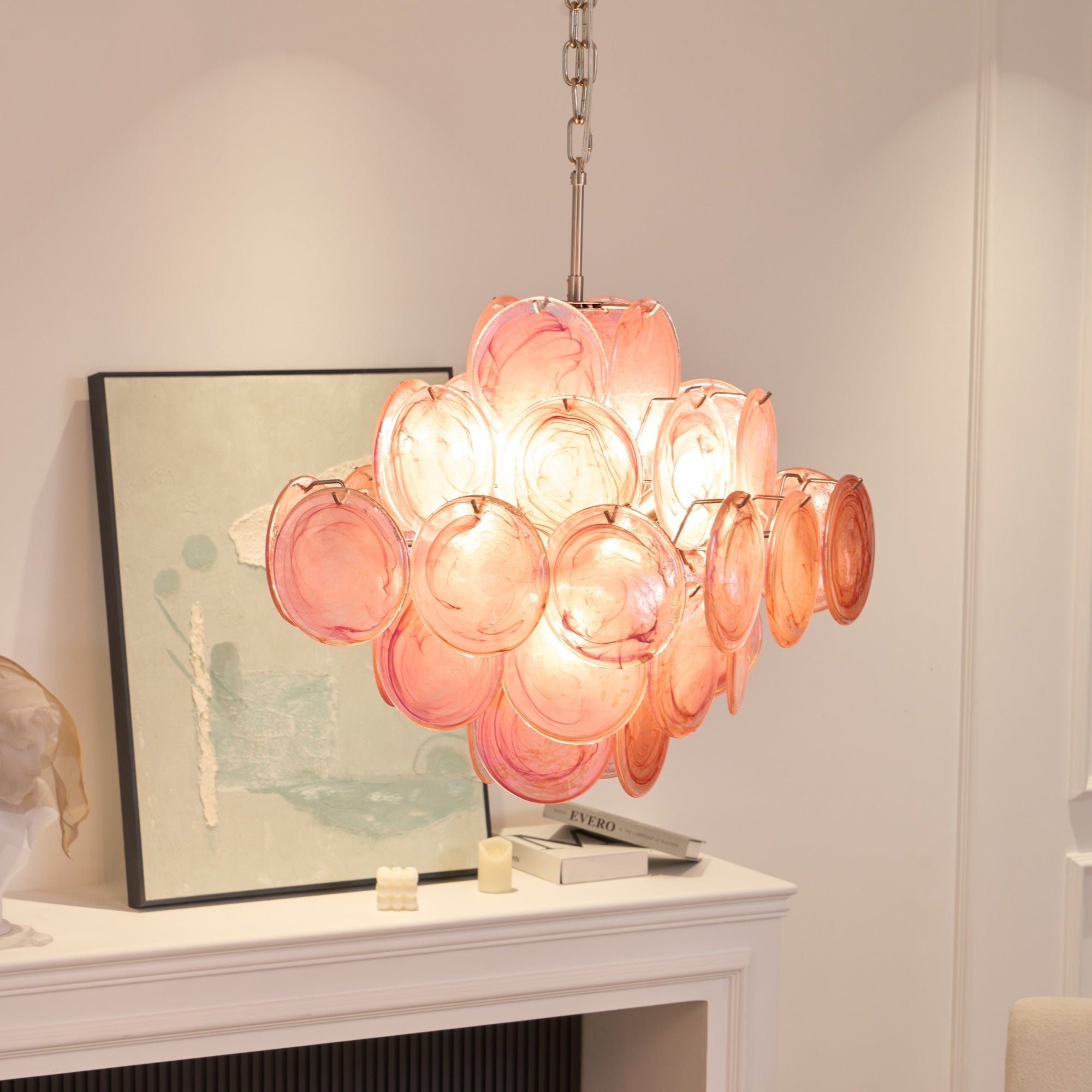 Люстра Aurelia Pink з муранського скла