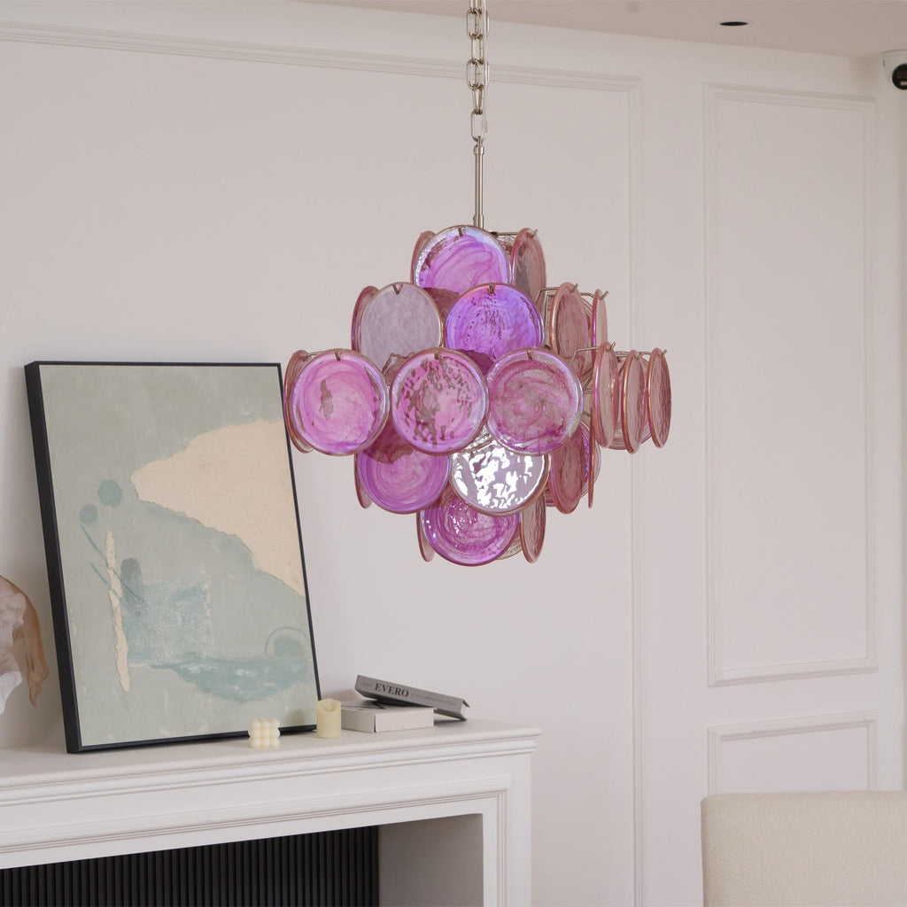 Люстра Aurelia Pink з муранського скла