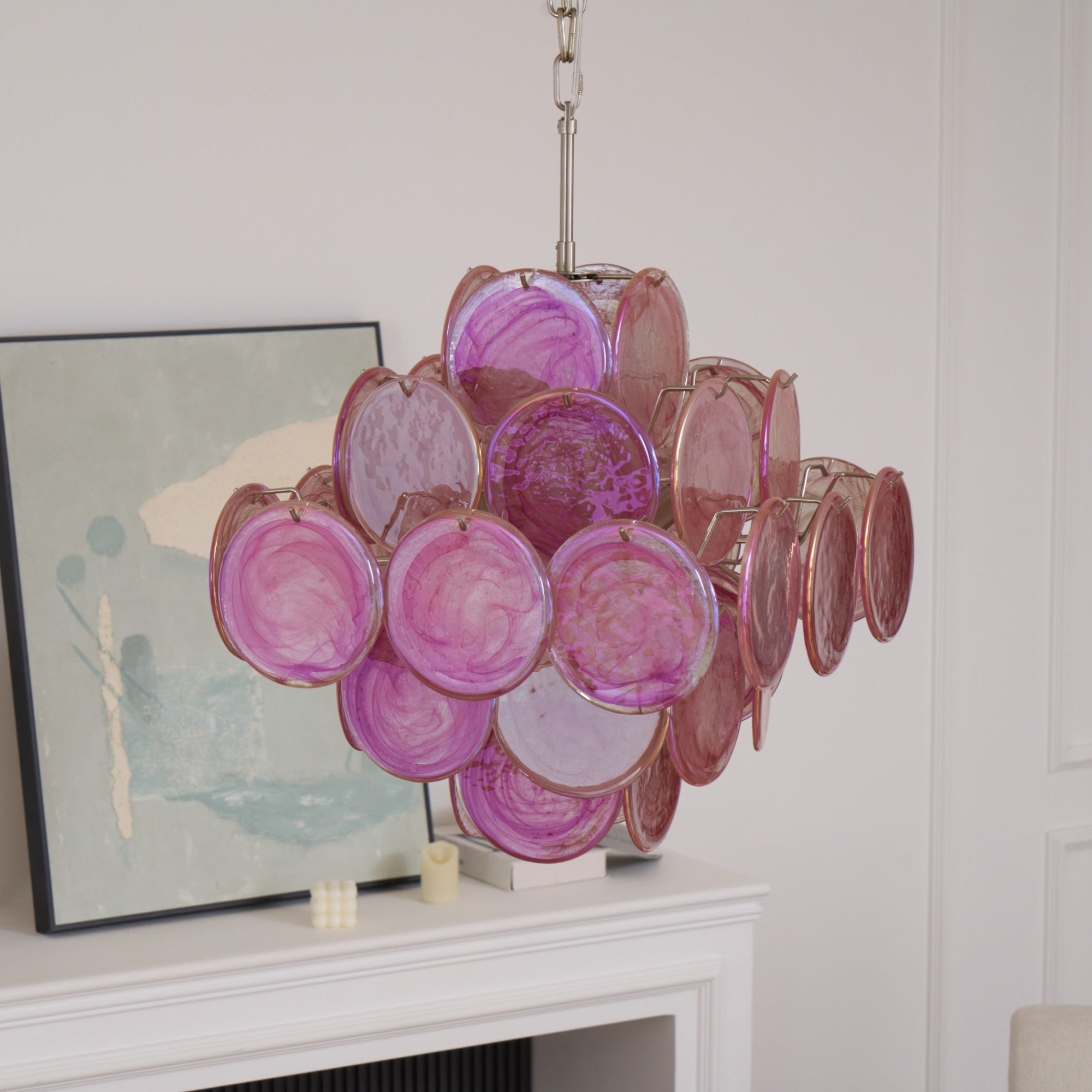 Люстра Aurelia Pink з муранського скла