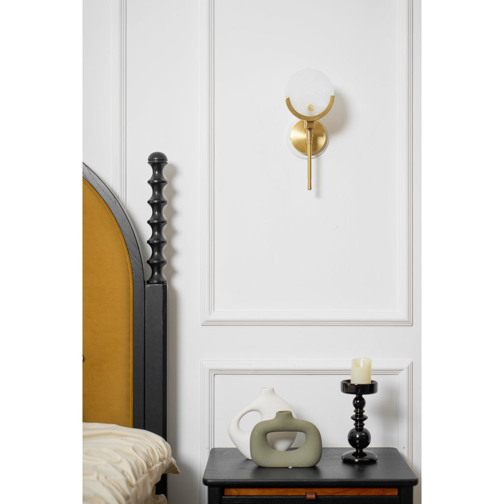 Настінний світильник Ava Brass Alabaster