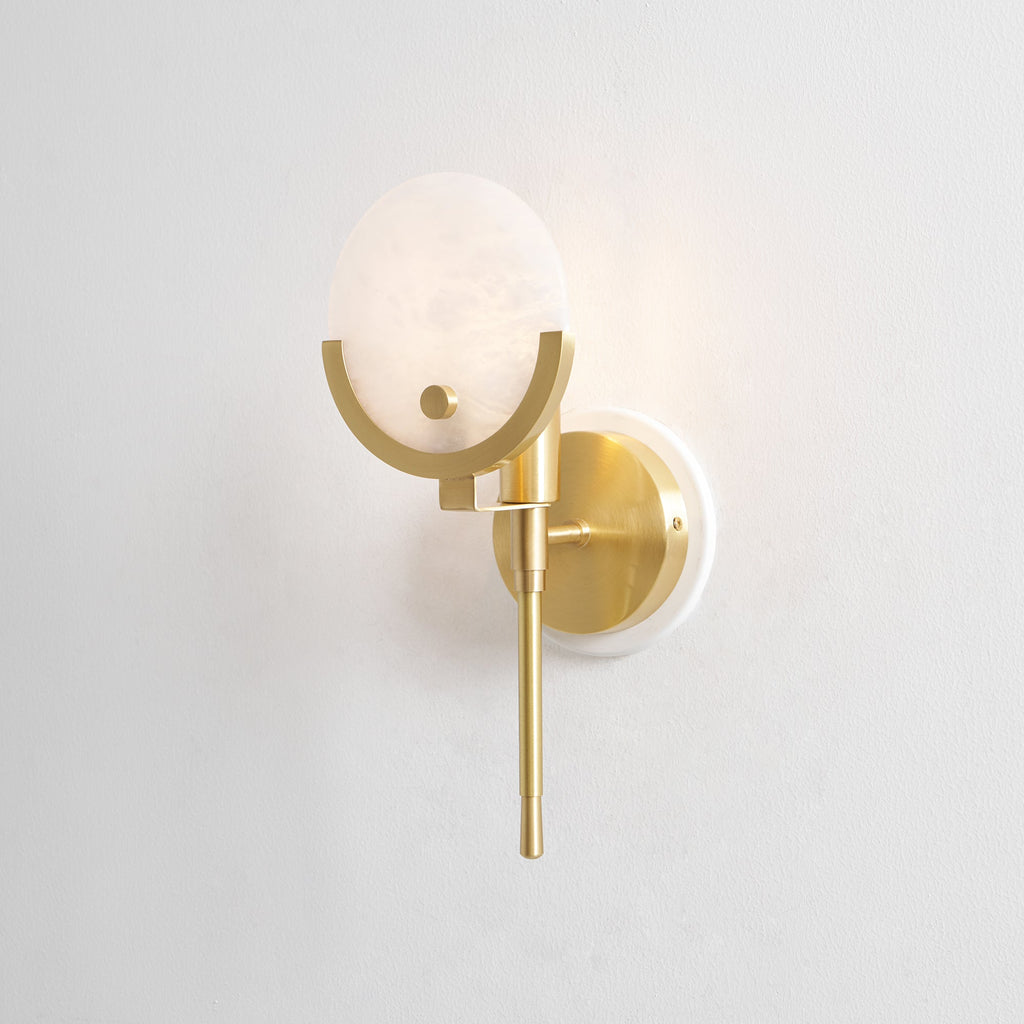 Настінний світильник Ava Brass Alabaster