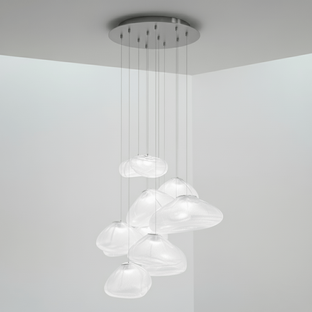Blown Glass Mesh Pendant Light - DEPRIMO