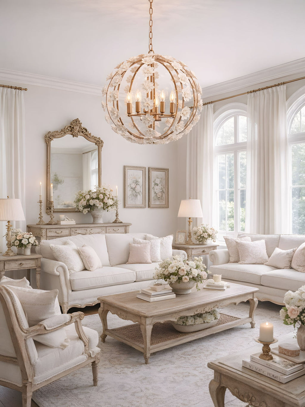 Люстра Bianca Floral Orb