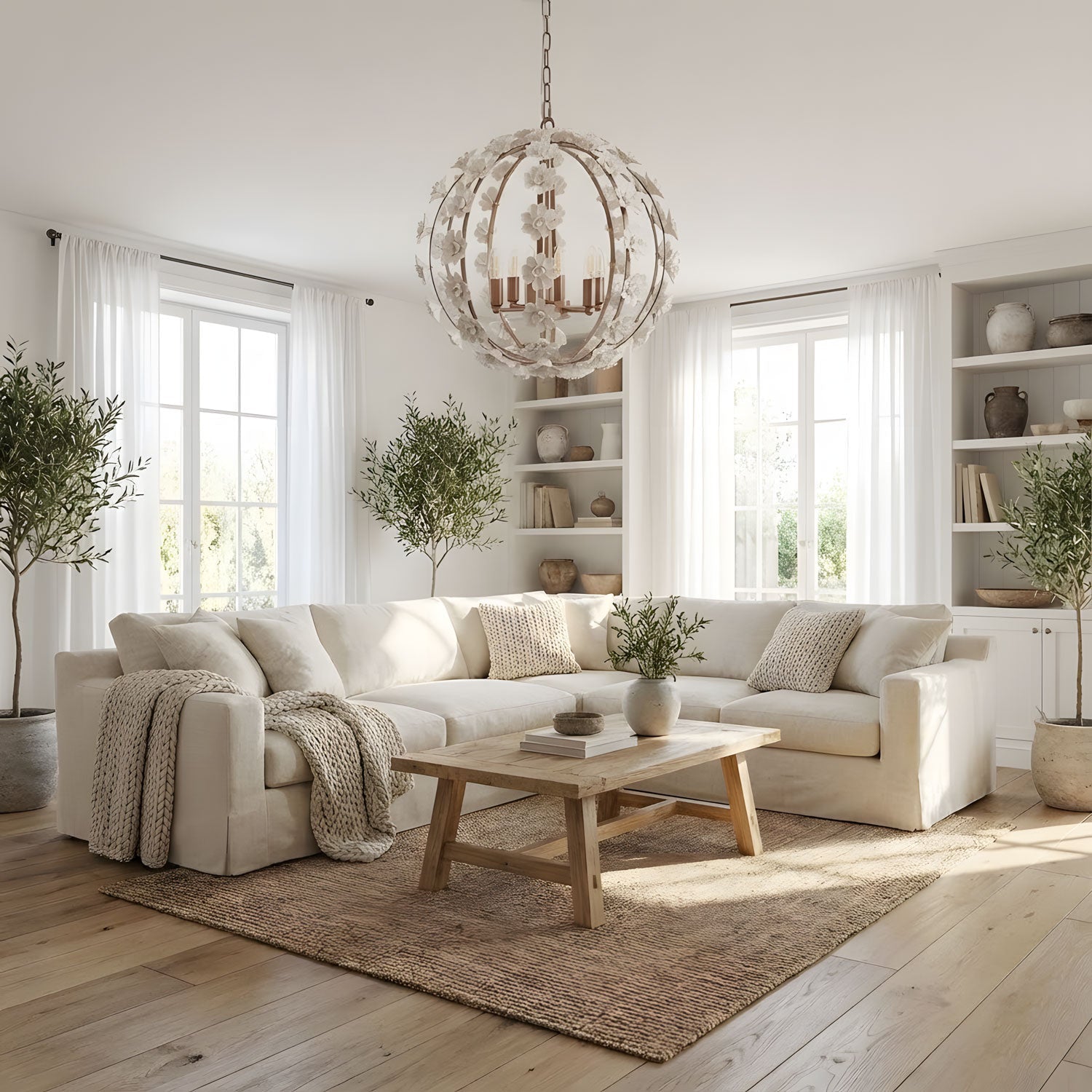 Bianca Floral Orb Chandelier