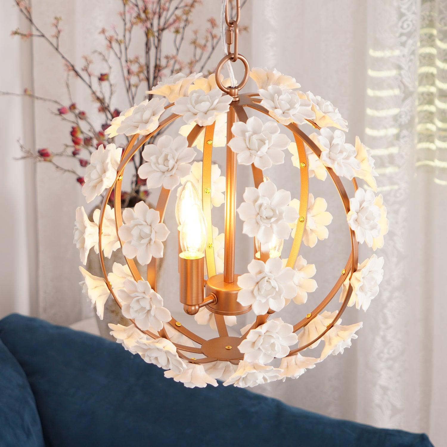 Люстра Bianca Floral Orb