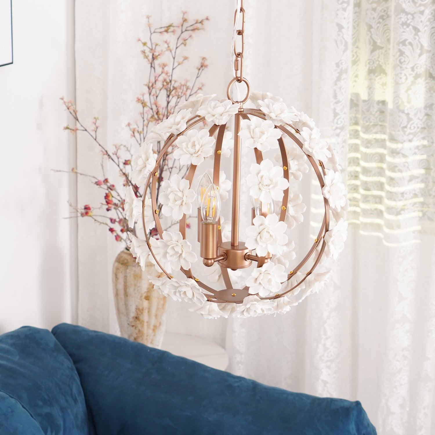 Люстра Bianca Floral Orb