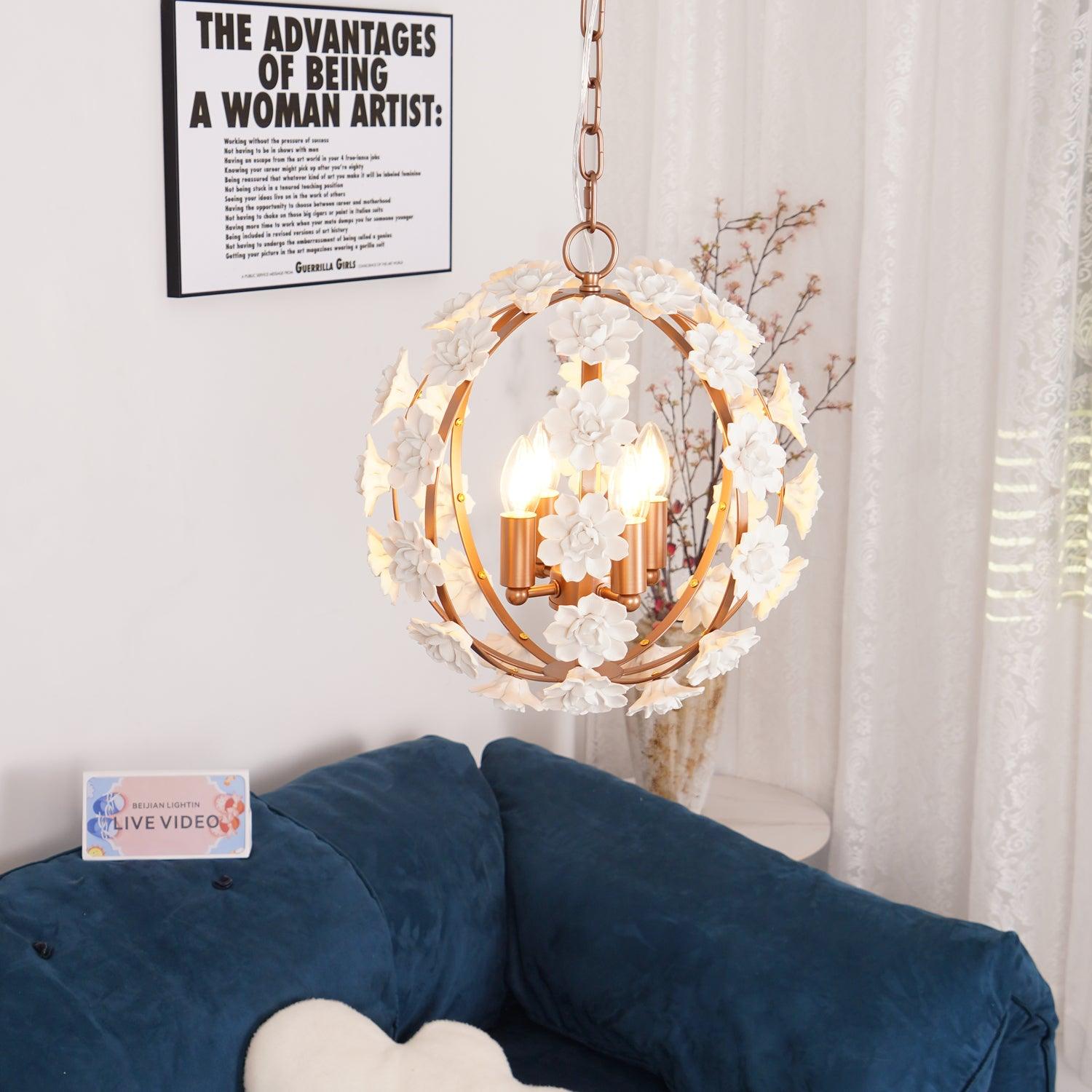 Люстра Bianca Floral Orb