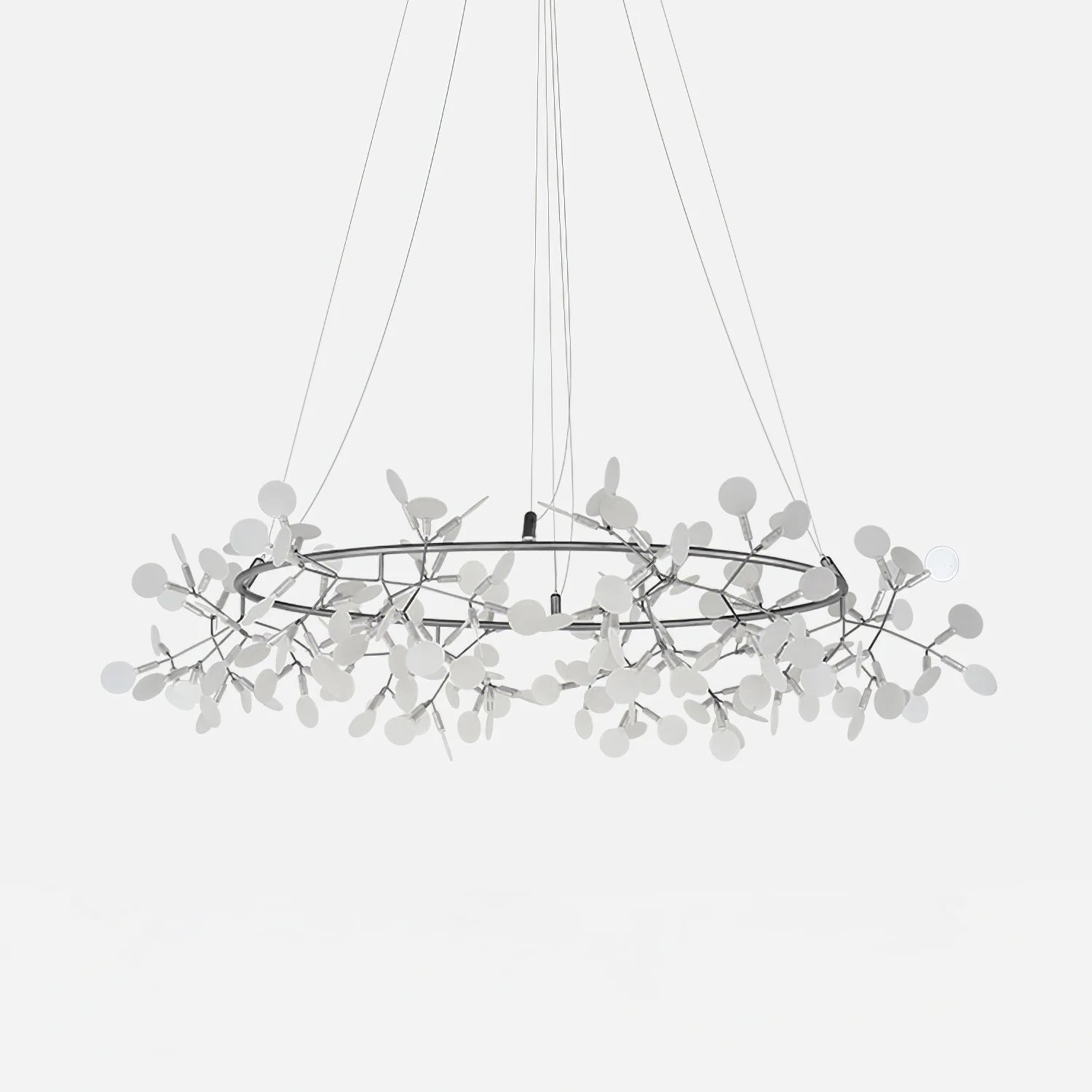 Чорна велика люстра Firefly LED