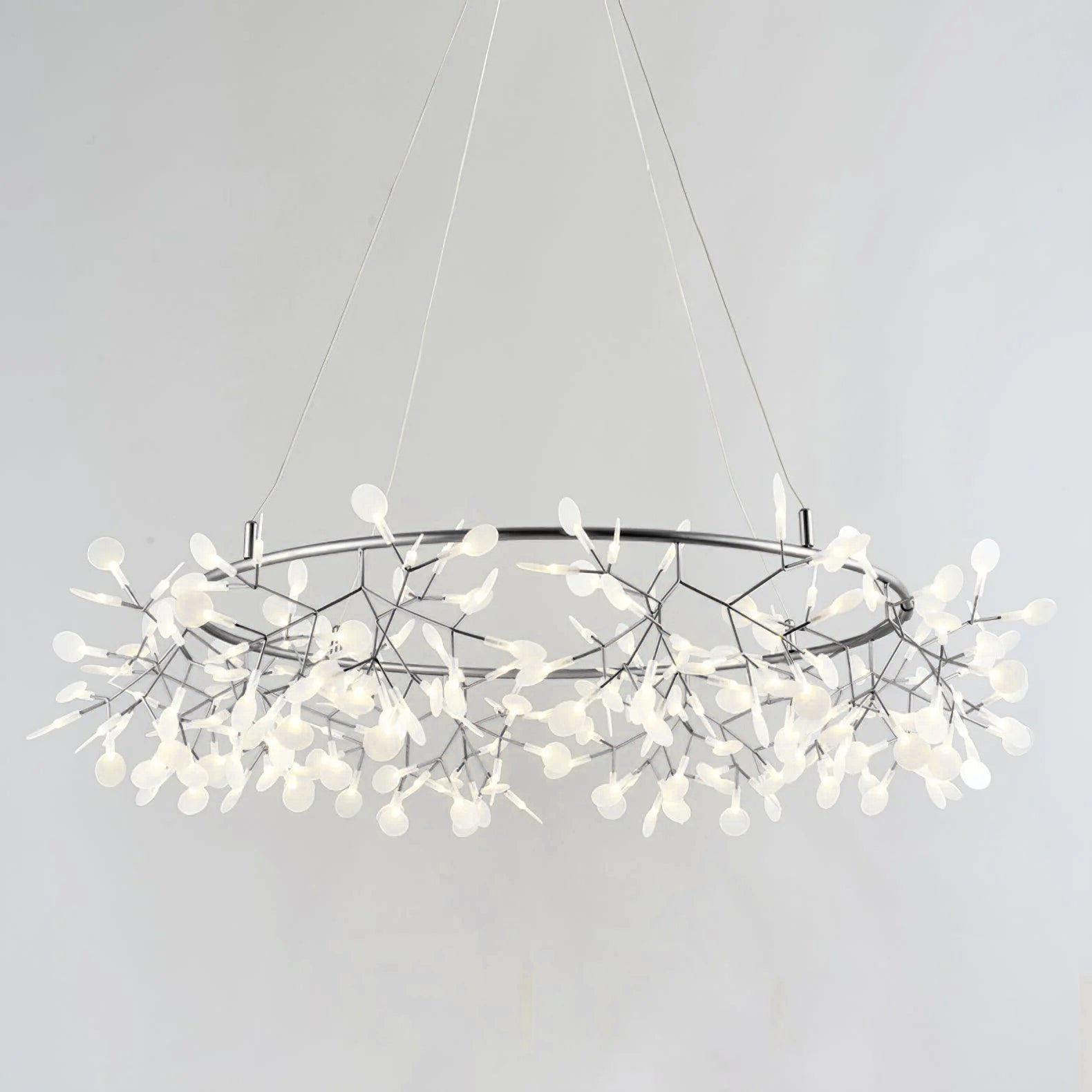 Чорна велика люстра Firefly LED