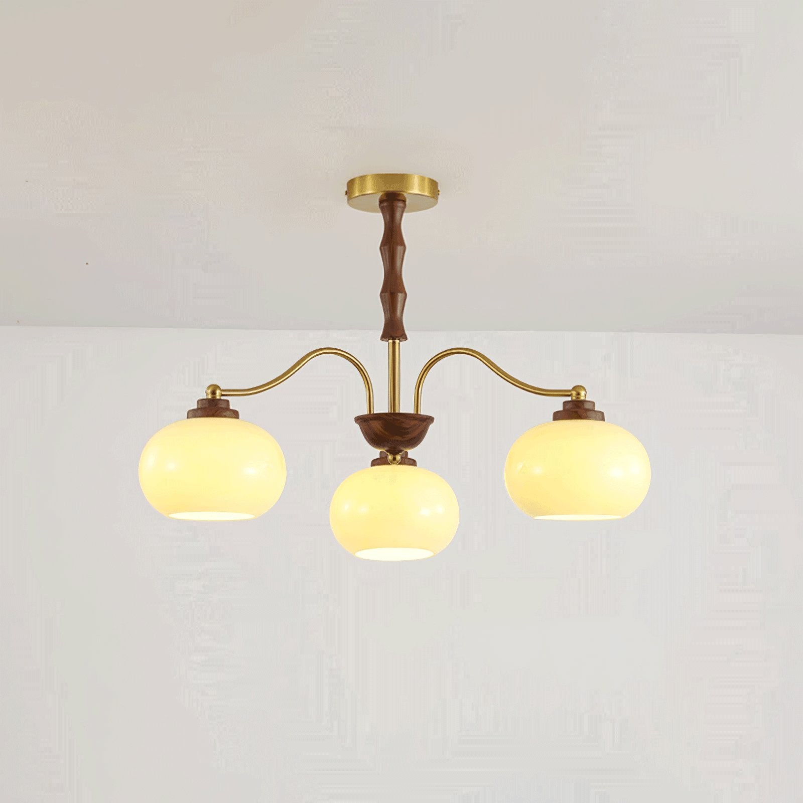 Persimmon Glass Globe Chandelier - DEPRIMO
