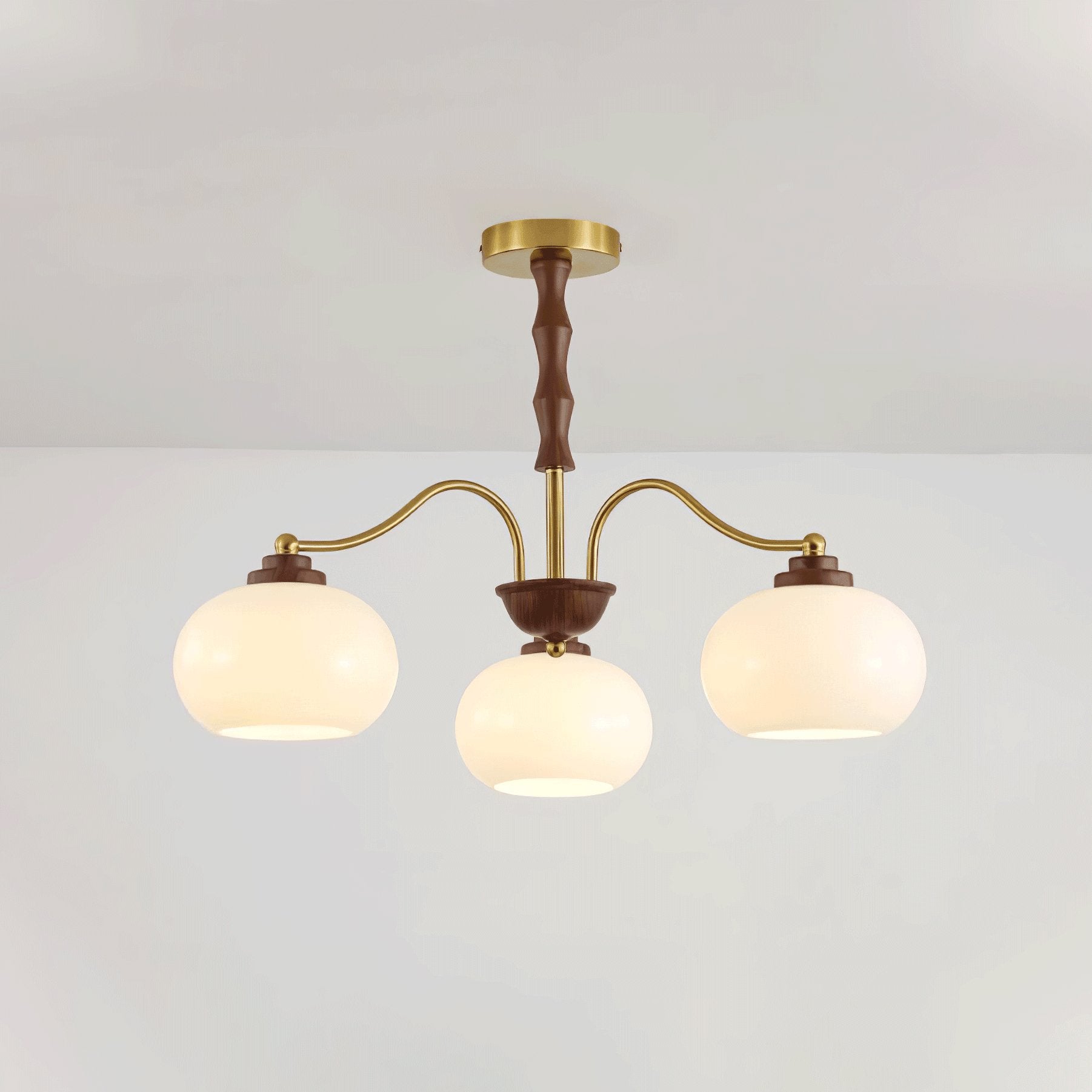 Persimmon Glass Globe Chandelier - DEPRIMO