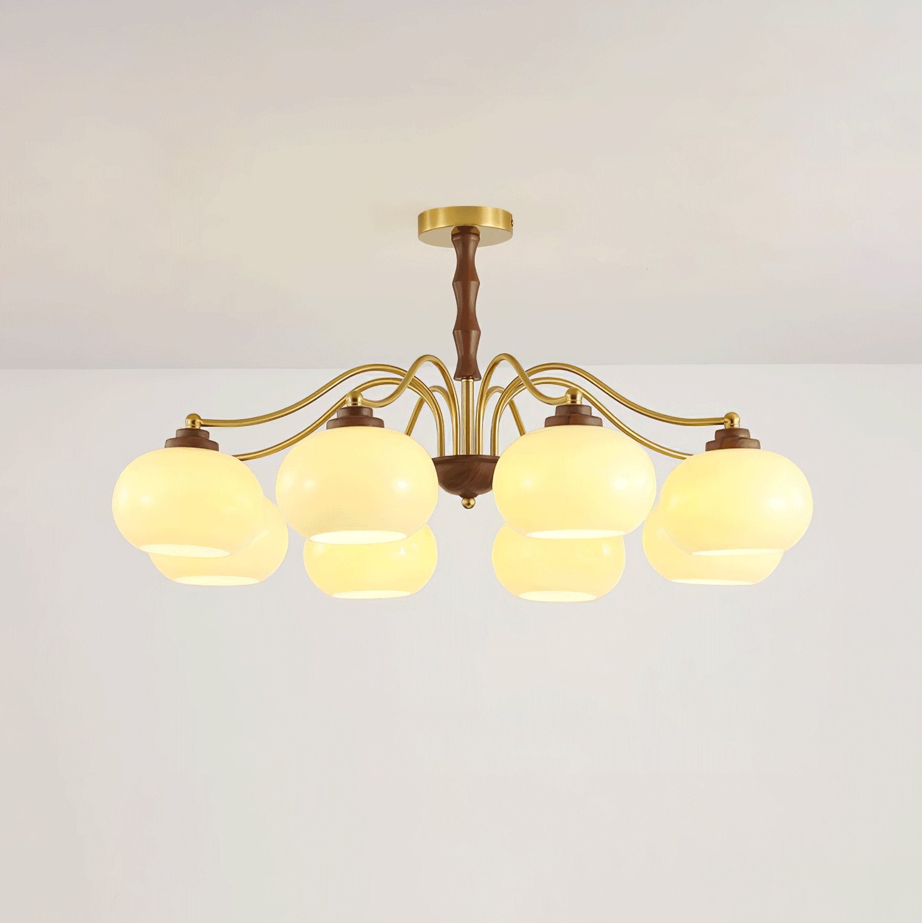 Persimmon Glass Globe Chandelier - DEPRIMO