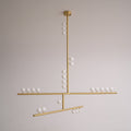 Brass Glass Drop Chandelier - DEPRIMO