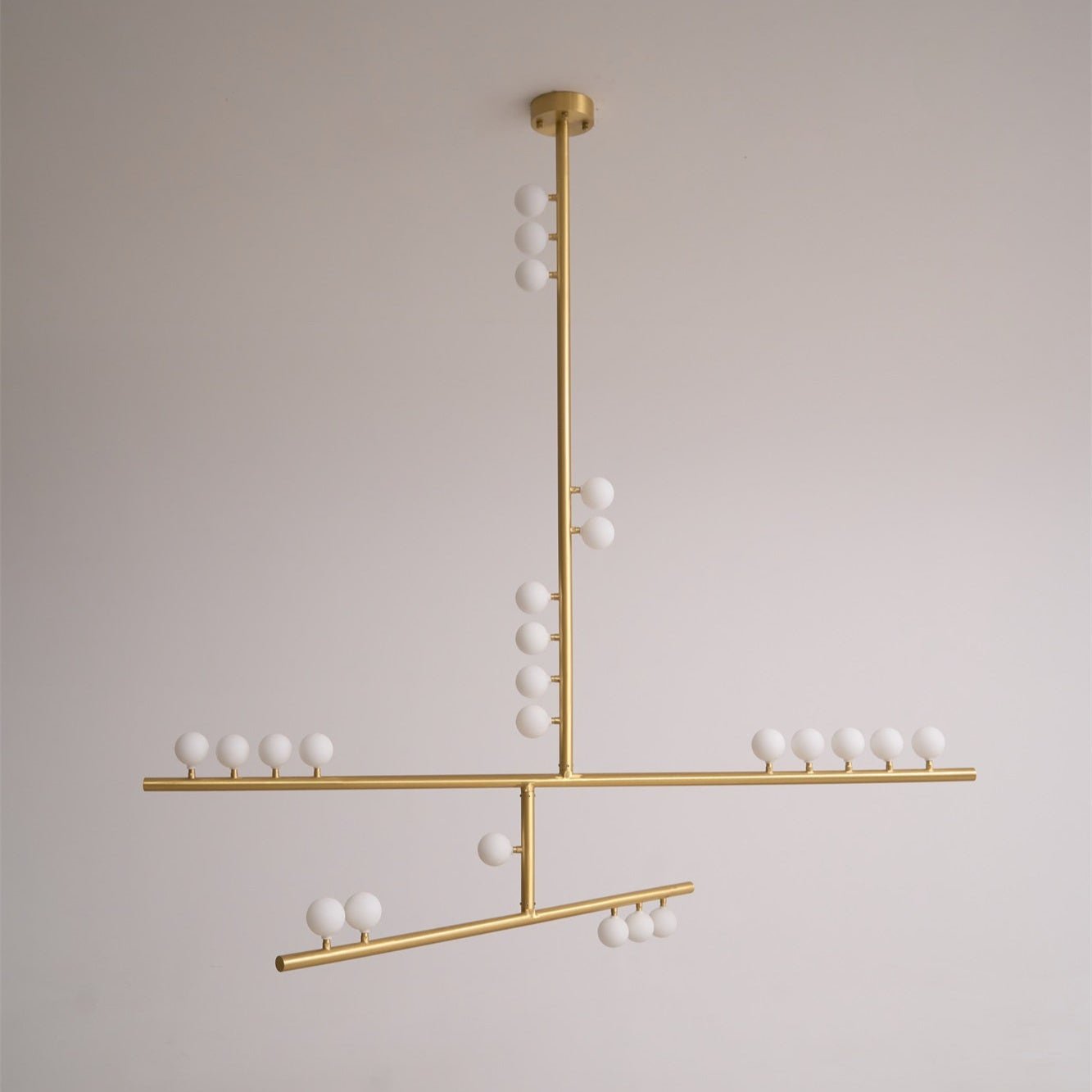 Brass Glass Drop Chandelier - DEPRIMO